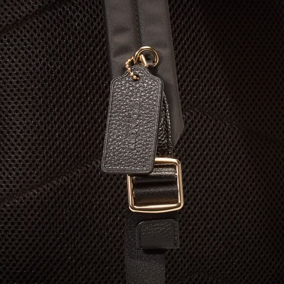 Coach #5669 Large Court Backpack In Black Pebble Leather Bag SEALED $498. - Picture 6 of 7